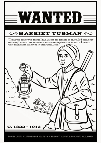 Harriet Tubman Coloring Page